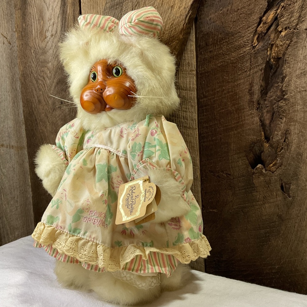Robert Raikes Applause Plush Charmaine The Cat Wood Face And Paws Limited Edit - Picture 2 of 6